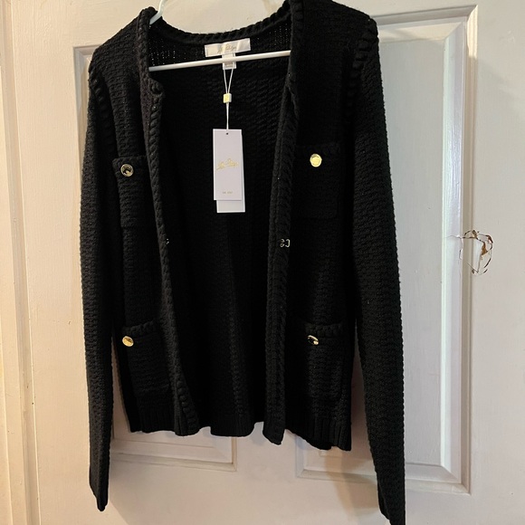 Lilly Pulitzer Sweaters - Black Button-Up Women's Sweater